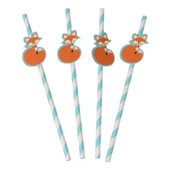 paper straws (pack of 4) - rusty the fox paper straws (pack of 4) - rusty the fox