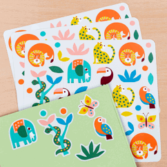 animal stickers - wild wonders