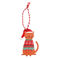 wooden hanging christmas decoration - ginger cat