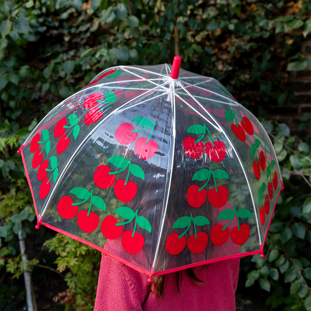 transparent umbrella - cherry