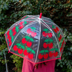 transparent umbrella - cherry