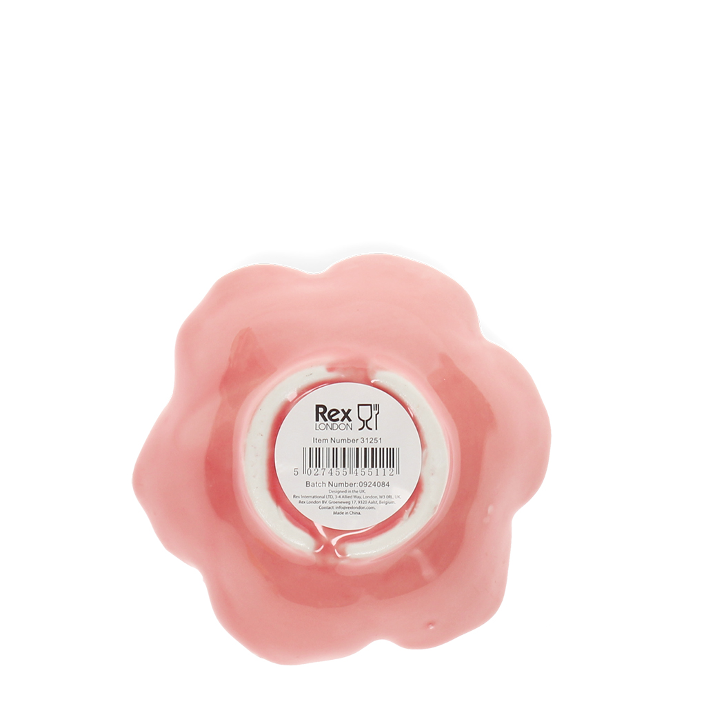 blütenschale aus keramik 9 cm - pink