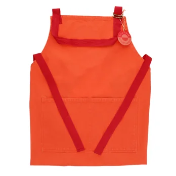 two-tone utility apron - coral two-tone utility apron - coral