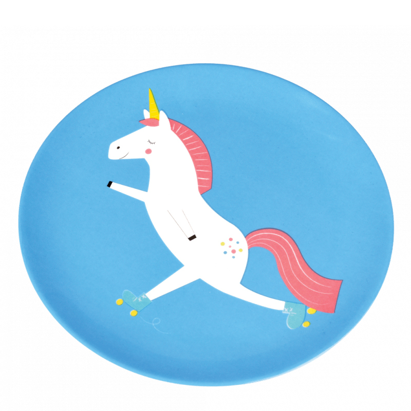 melamine plate - magical unicorn
