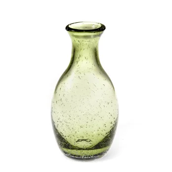 vase en verre bullé soufflé à la main (14 cm) - vert olive vase en verre bullé soufflé à la main (14 cm) - vert olive