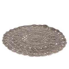 crochet placemat - grey crochet placemat - grey