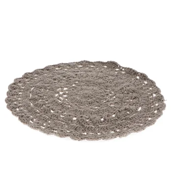 crochet placemat - grey crochet placemat - grey
