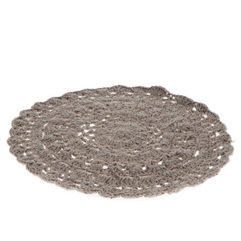 crochet placemat - grey