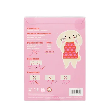 learn to sew wooden hand-stitch set - bunny learn to sew wooden hand-stitch set - bunny