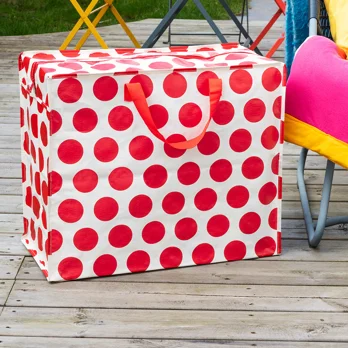 jumbo storage bag - red on white spotlight jumbo storage bag - red on white spotlight