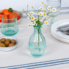 hand blown bubble glass vase (14cm) - blue hand blown bubble glass vase (14cm) - blue