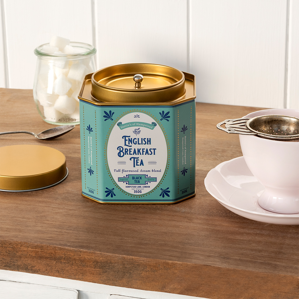 metal tea caddy - english breakfast