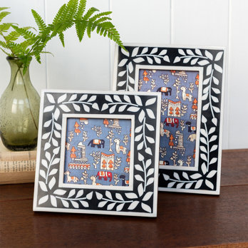 cadre photo en résine (9 x 14 cm) - bleu marine