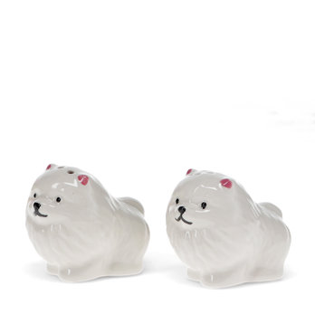 ceramic salt and pepper shakers - dogs