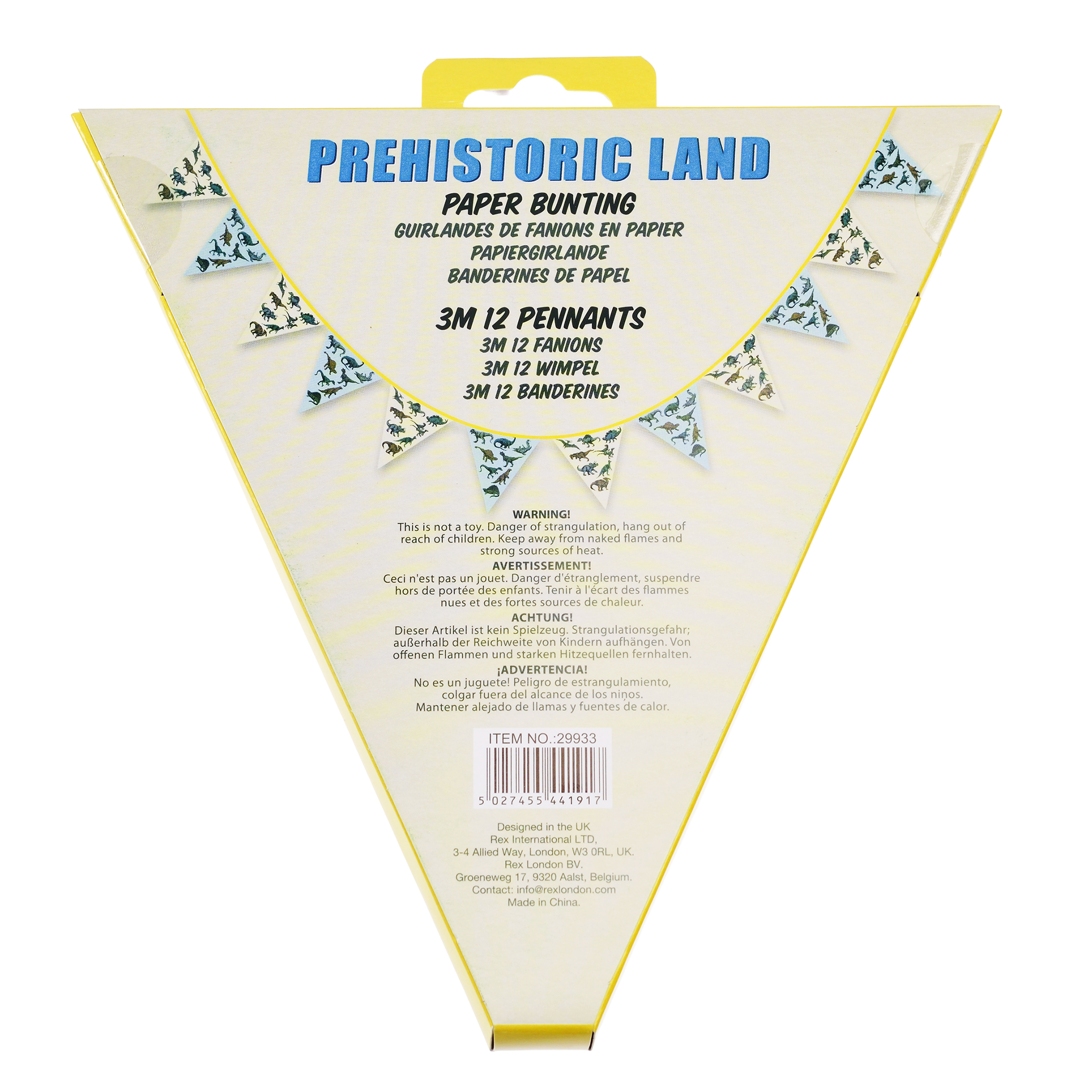paper bunting (3 metres) - prehistoric land
