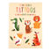 temporary tattoos - colourful creatures