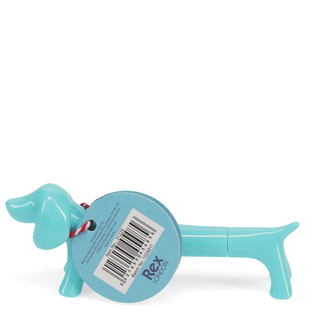 stylo en forme de teckel - aqua