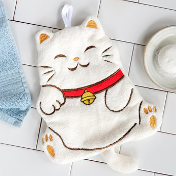face flannel - cat
