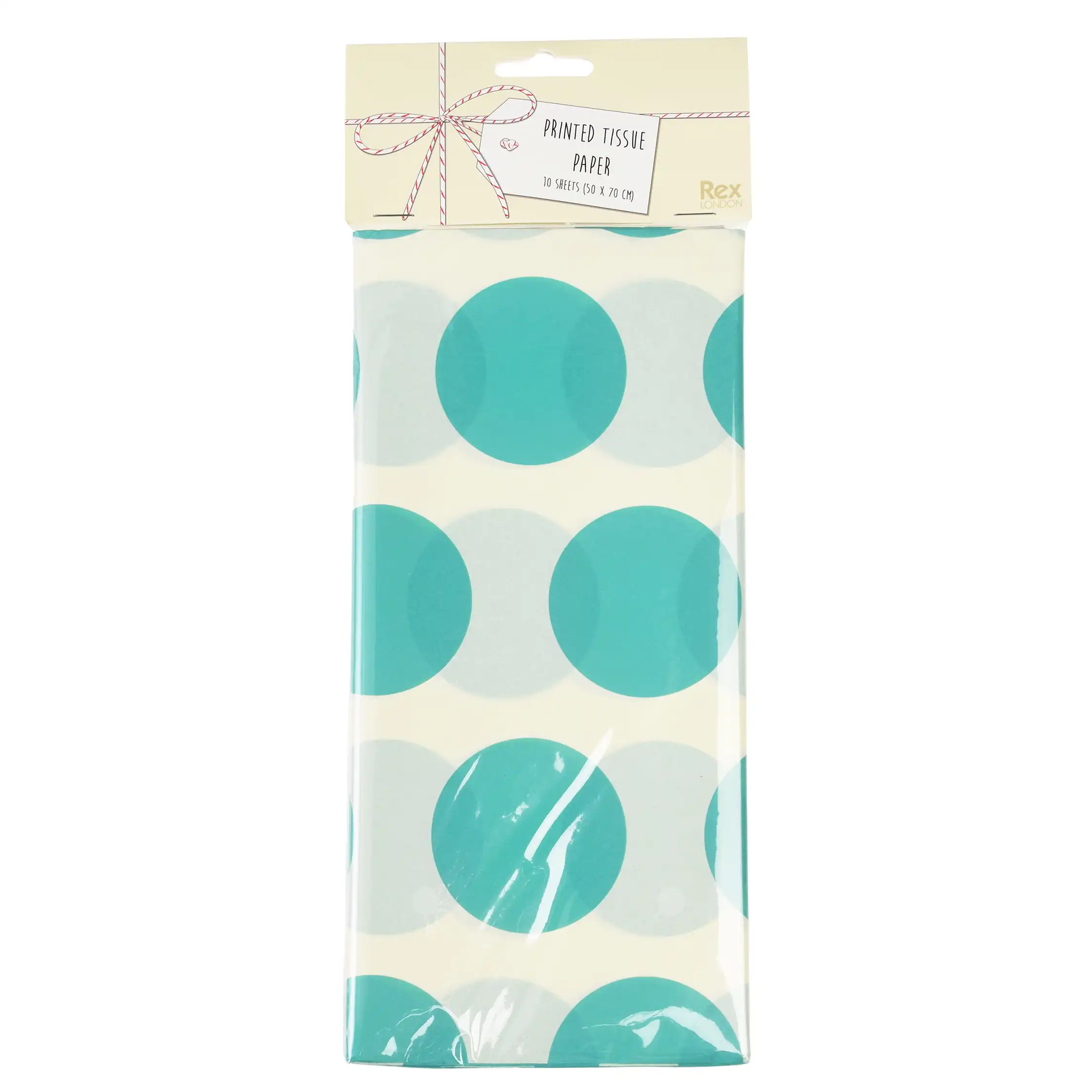 papel de seda spotlight turquesa y blanco (10 hojas)