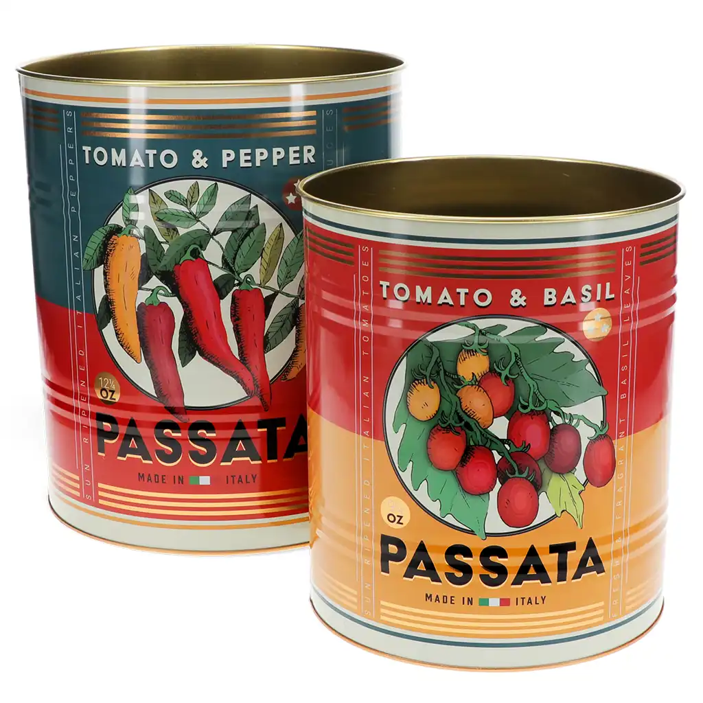 large storage tins (set of 2) - passata