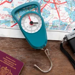 travel scales with tape measure - petrol blue travel scales with tape measure - petrol blue