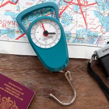 travel scales with tape measure - petrol blue travel scales with tape measure - petrol blue