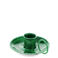 enamel chamberstick candle holder - dark green