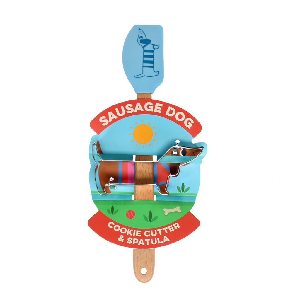 cookie cutter & mini spatula - sausage dog