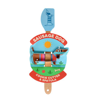 cookie cutter & mini spatula - sausage dog