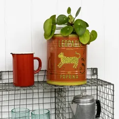 xl storage tins (set of 2) - leopard xl storage tins (set of 2) - leopard