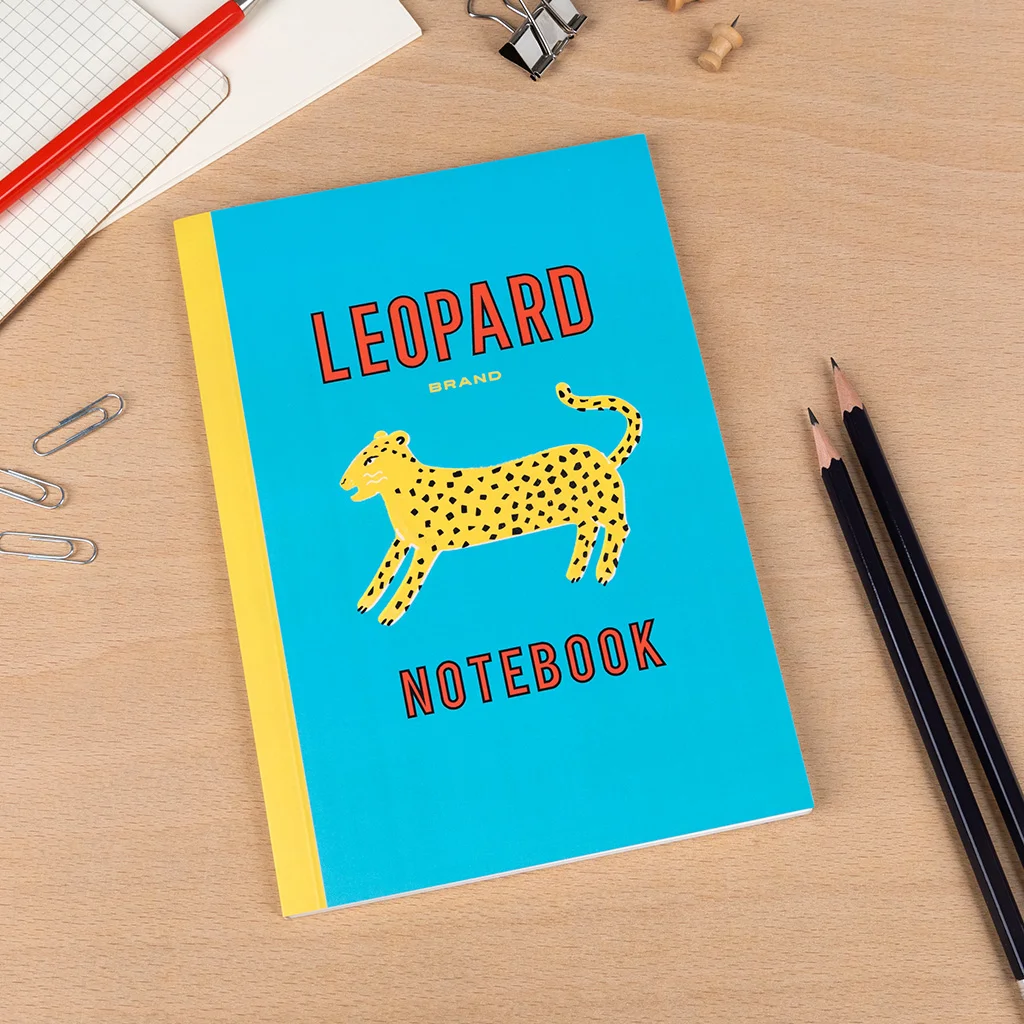 liniertes notizbuch a5 leopard