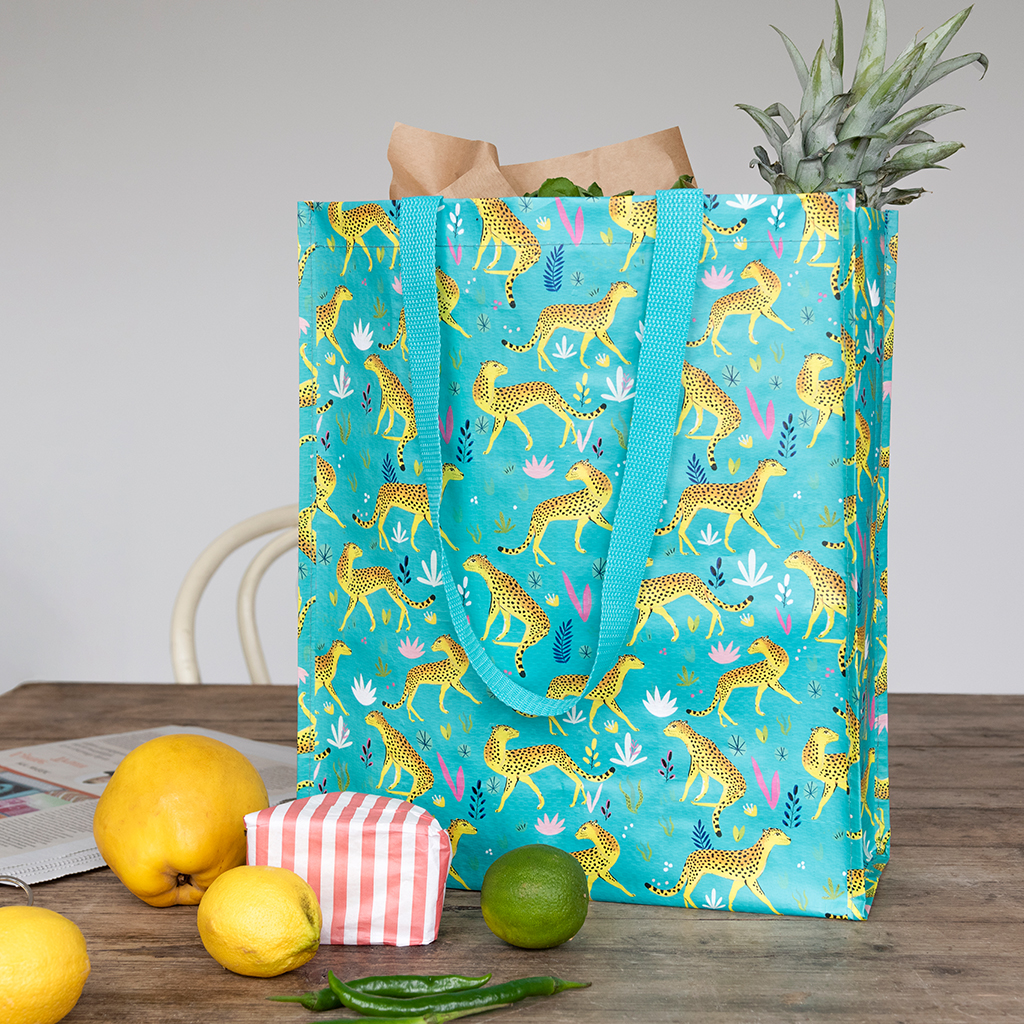 recycled shopping bag - cheetah