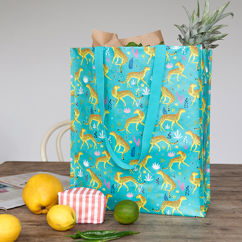recycled shopping bag - cheetah