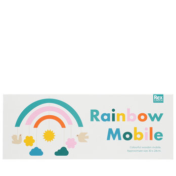 hölzernes mobilé - regenbogen