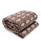 hand block-printed snuggle throw (120 x 160cm) - brown