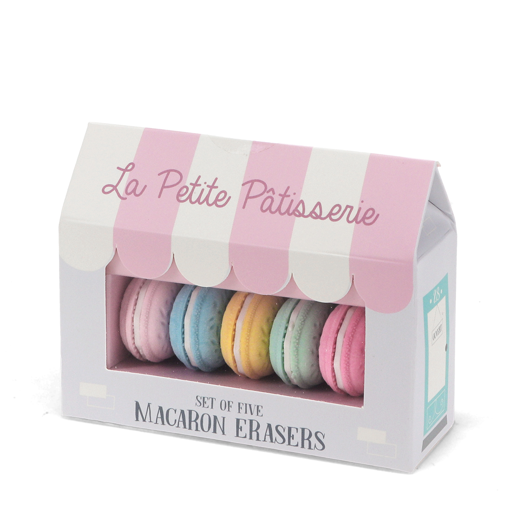 erasers (set of 5) - macarons