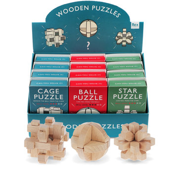 mini-puzzles en bois - assortis