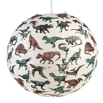 paper lampshade - prehistoric land