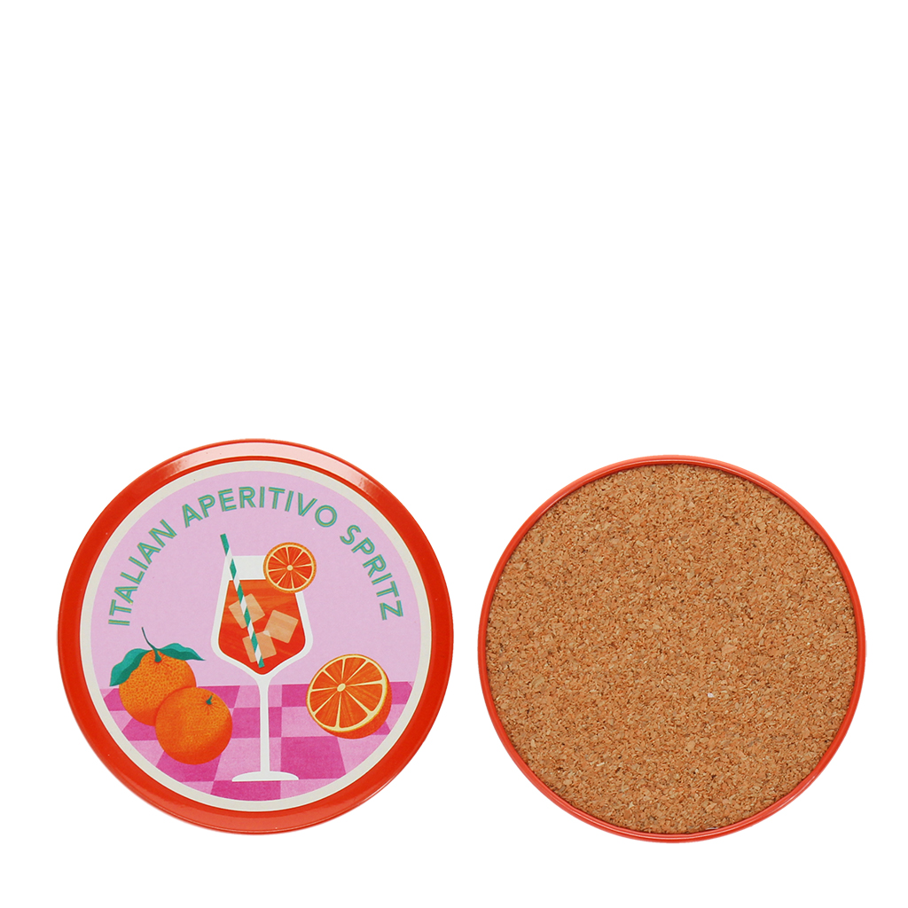 dessous de verre en métal (lot de 4) - aperitivo spritz