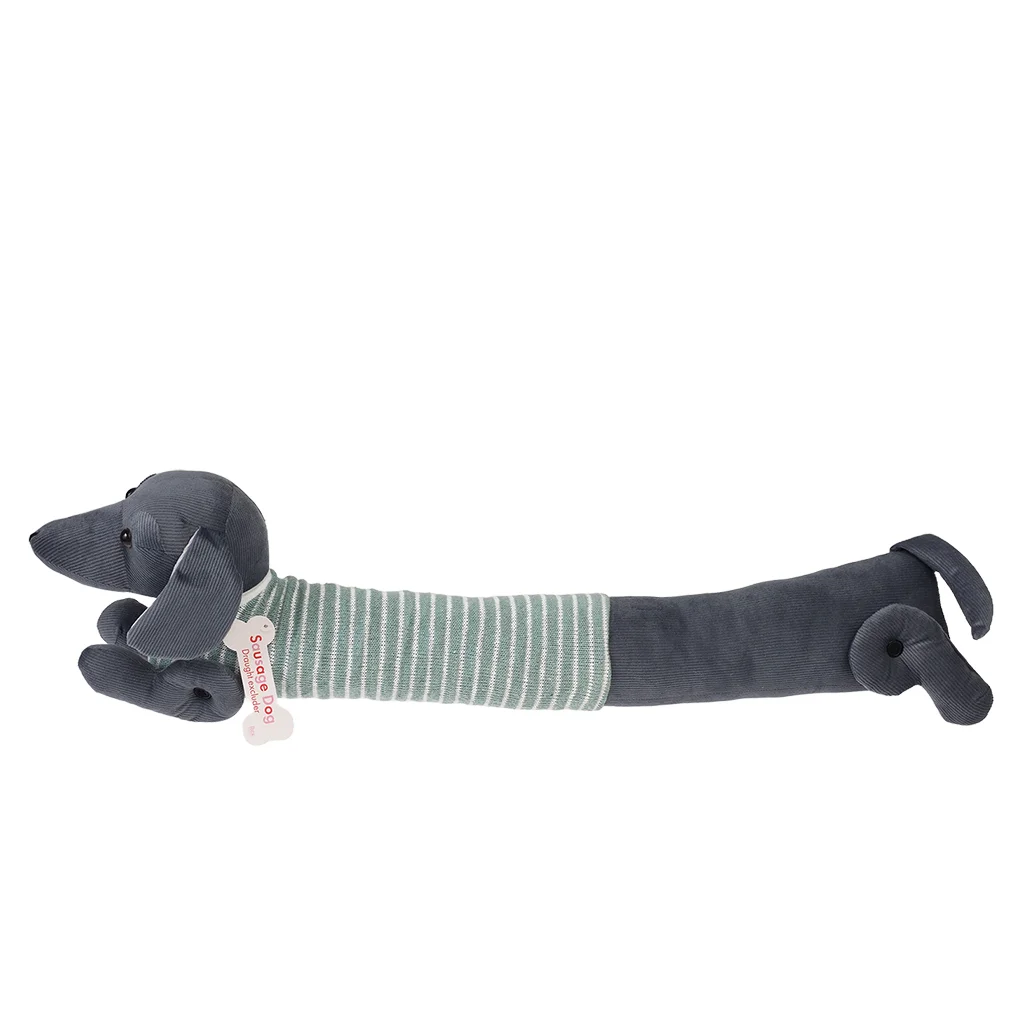 sausage dog draught excluder - green