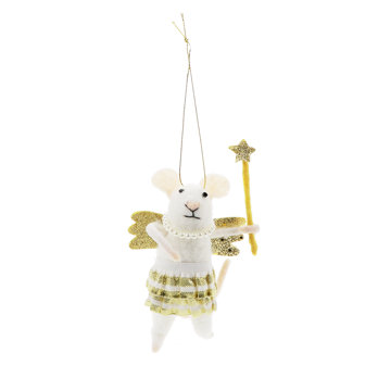 felt mouse hanging decoration - fairy