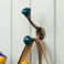 ceramic double hook - blue