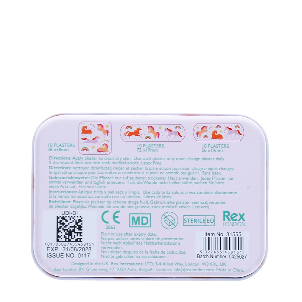 kinderpflaster in der dose (30 stück) - einhorn
