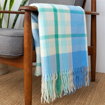 plaid douillet (130 x 155 cm) - bleu