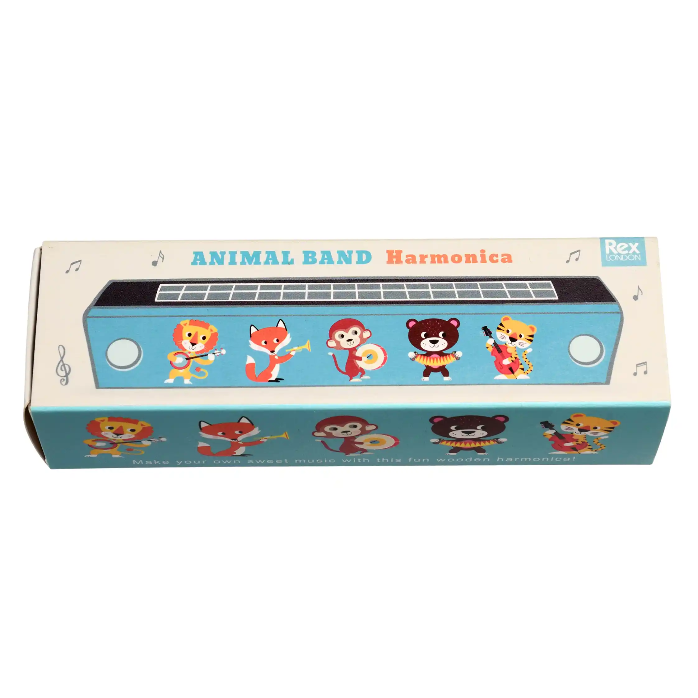 harmonica en bois animal band