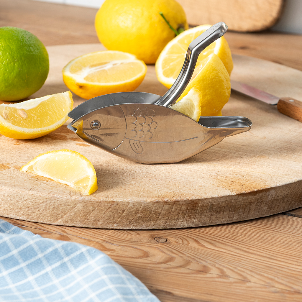 stainless steel lemon wedge squeezer - fish