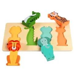 wooden puzzle - colourful creatures wooden puzzle - colourful creatures