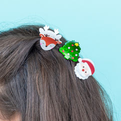mini-pinces à cheveux (lot de 3) – noël