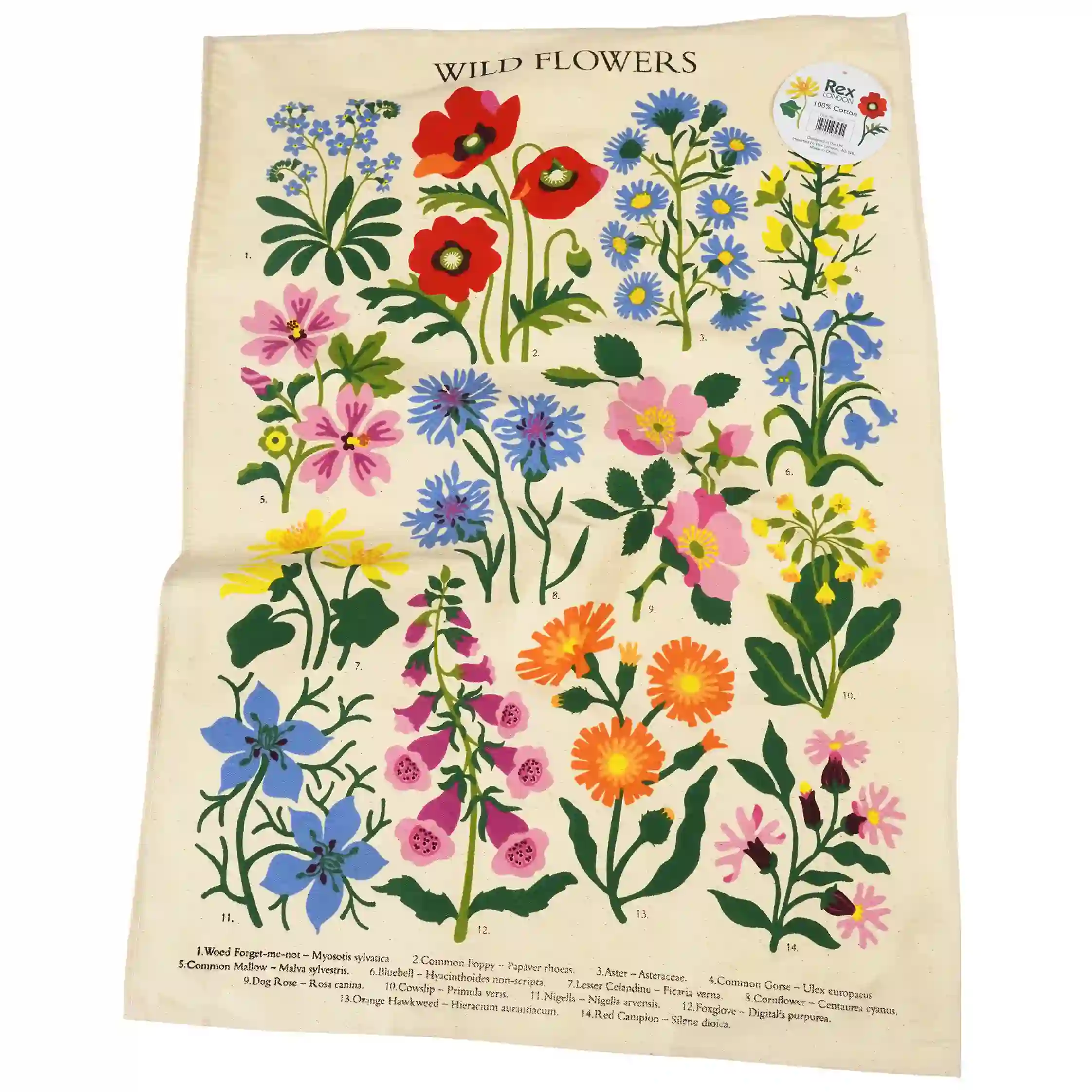 tea towel - wild flowers