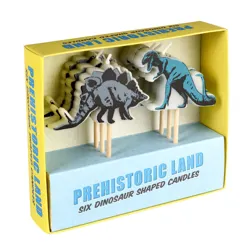 party cake candles (set of 6) - prehistoric land